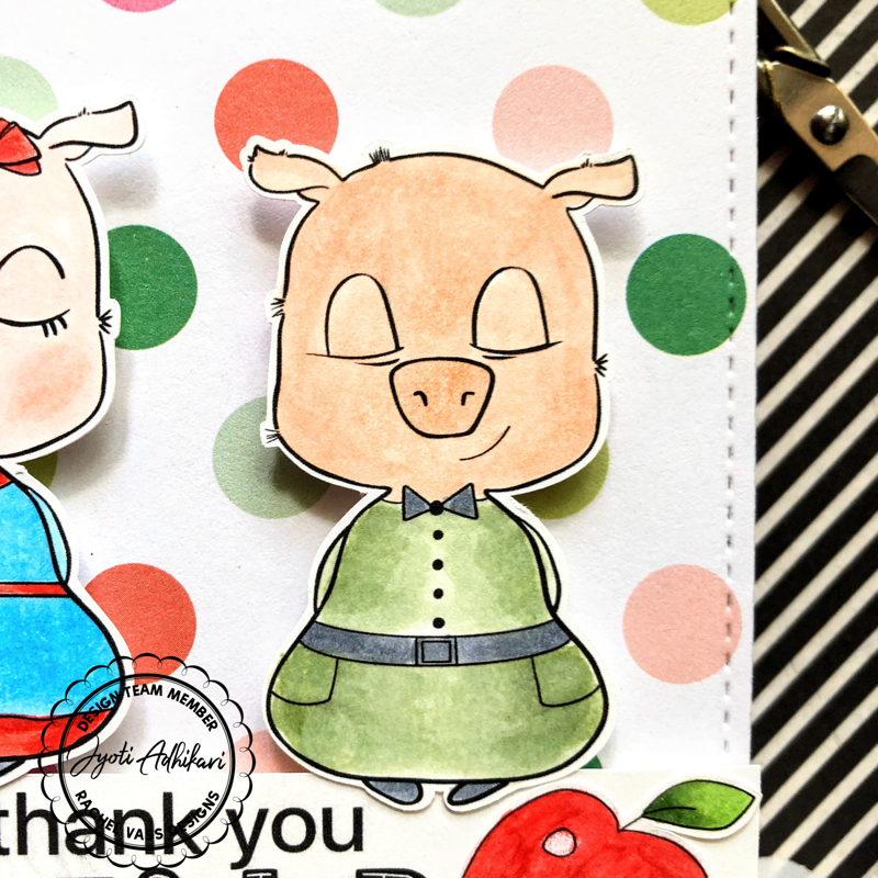 Boy Piglet from Piglets in school digital stamp by Rachel Vass