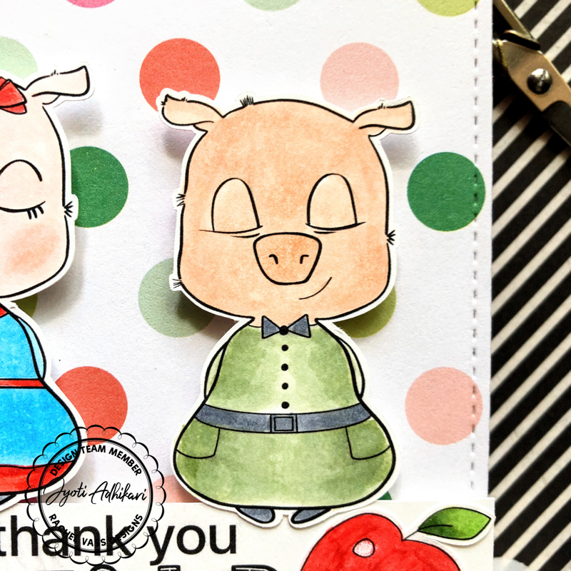 Boy Piglet from Piglets in school digital stamp by Rachel Vass
