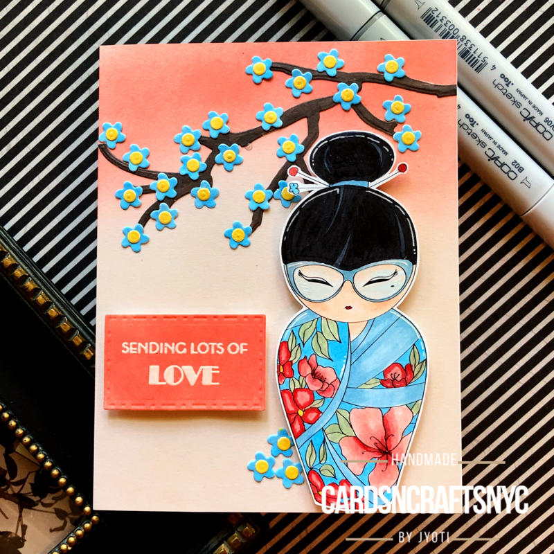 Handmade Kokeshi cards