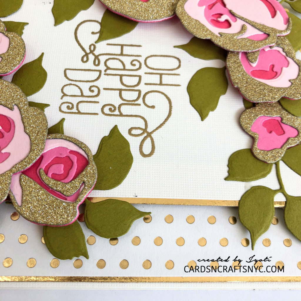 Altenew Rose Flurries Dies Wedding Card - CARDSNCRAFTSNYC