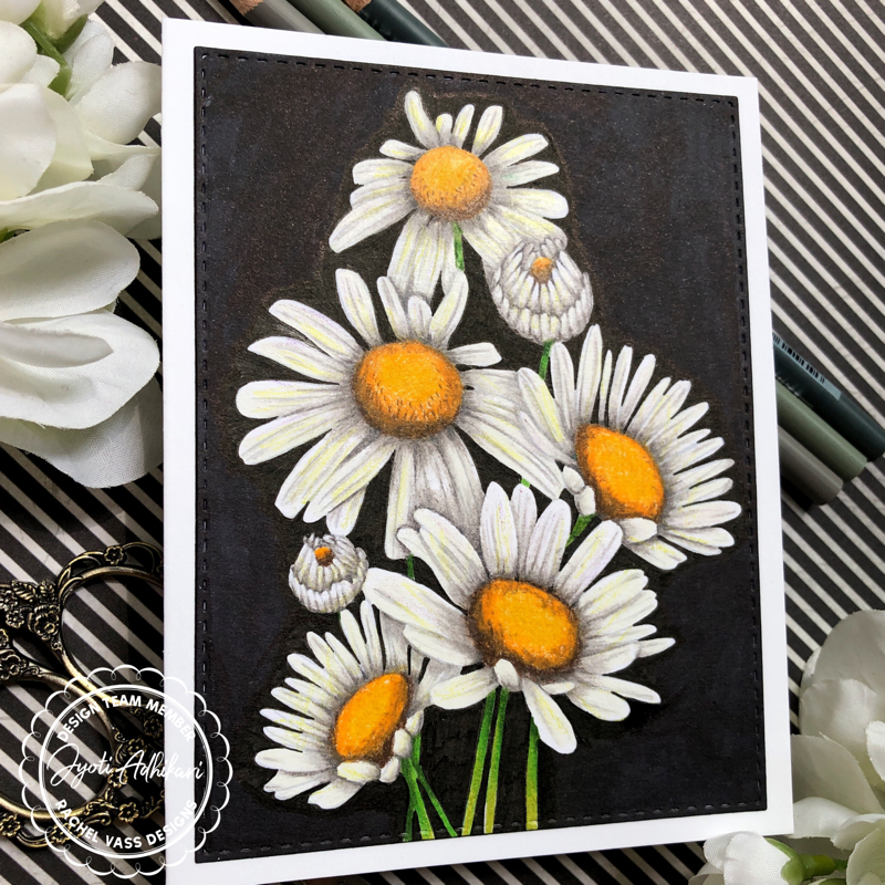 Sunshine Daisies by Rachel Vass Designs handmade blank card