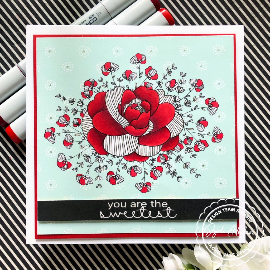 Floral Burst digital stamp release by Rachel vass