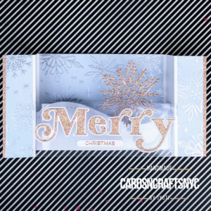 Merry Christmas Bridge card front view