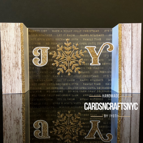 Handmade Joy Christmas Card/ Bridge card