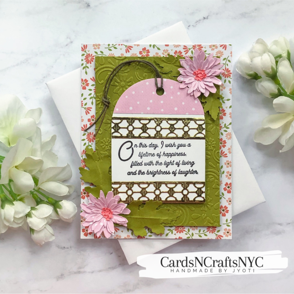 Card featuring Spellbinders' Beautiful Inside & Out Sentiments.