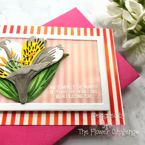 Peruvian Lily Stripe Birthday Card - Image 5