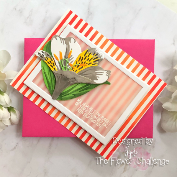 Peruvian Lily Stripe Birthday Card - Image 4