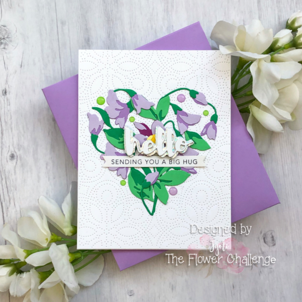 Hello Heart Wreath card
