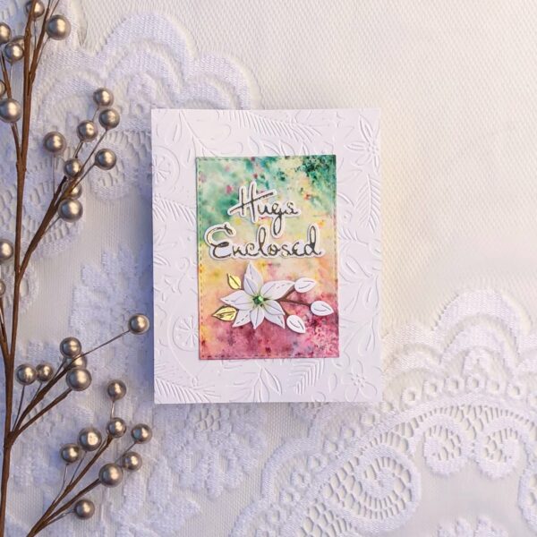Hugs Enclosed Christmas card