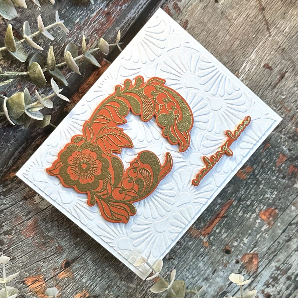 stamp and die of the month for nov 22 Diamond and Arch motif clear stamp