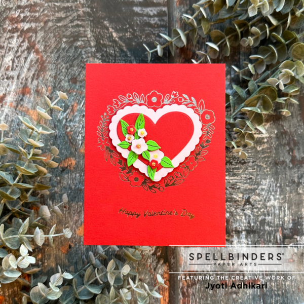 Red Heart Foiled Valentine's Day Card