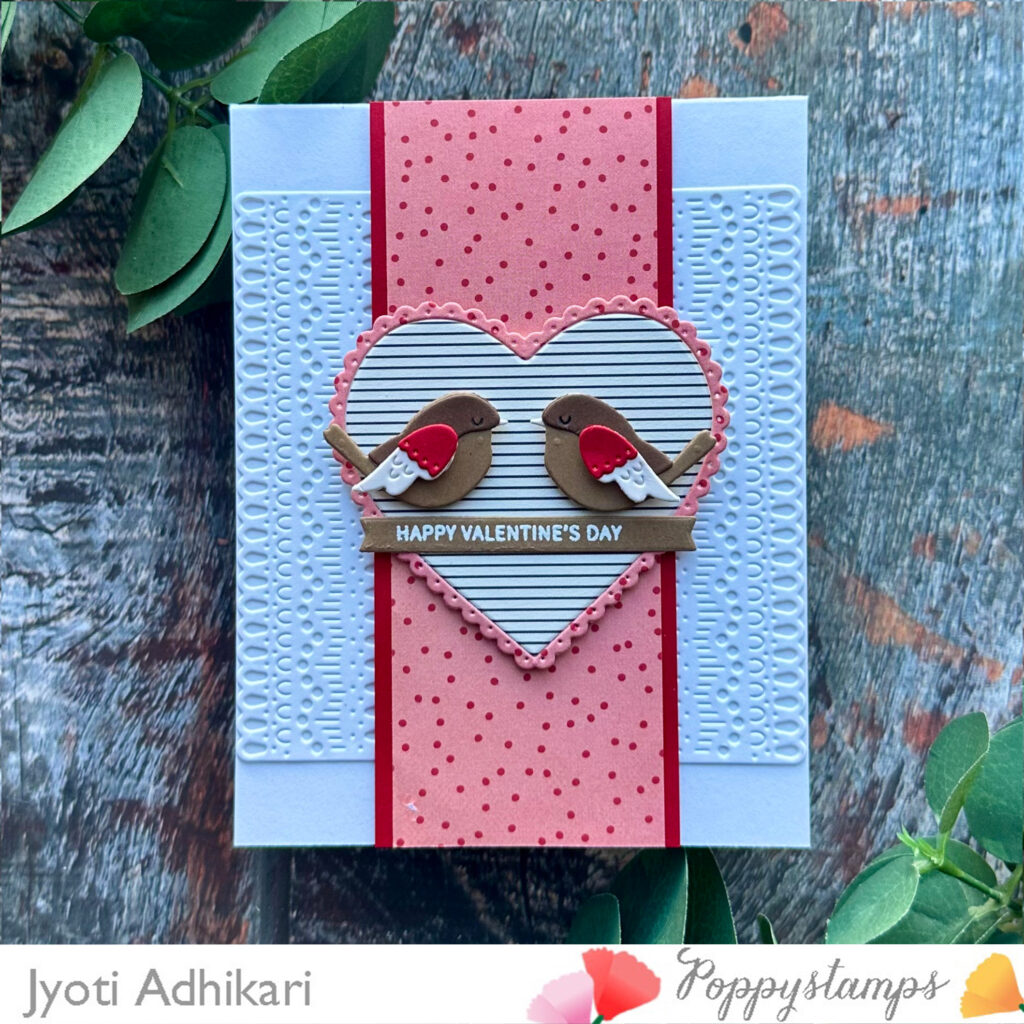 Nordic Bird Bunch Valentines Day card