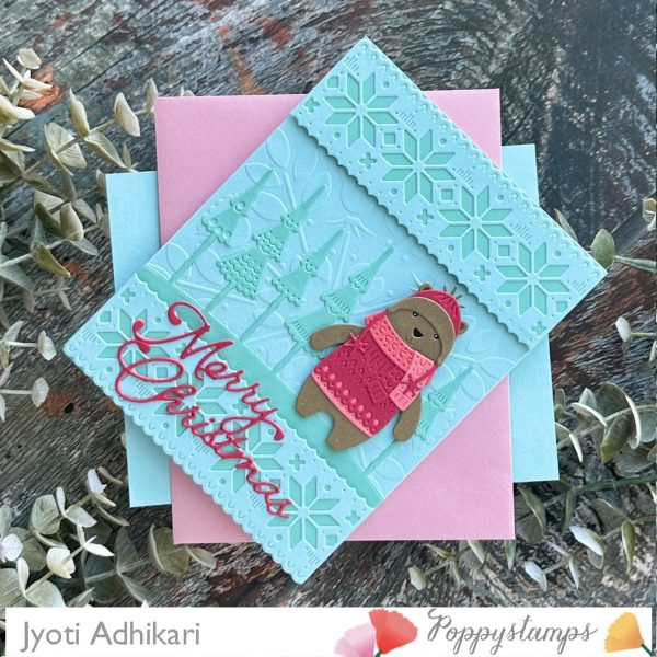 Nordic Bear Merry Christmas Card - Image 2