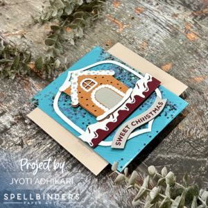 Sweet Christmas Gingerbread House Shaker Card
