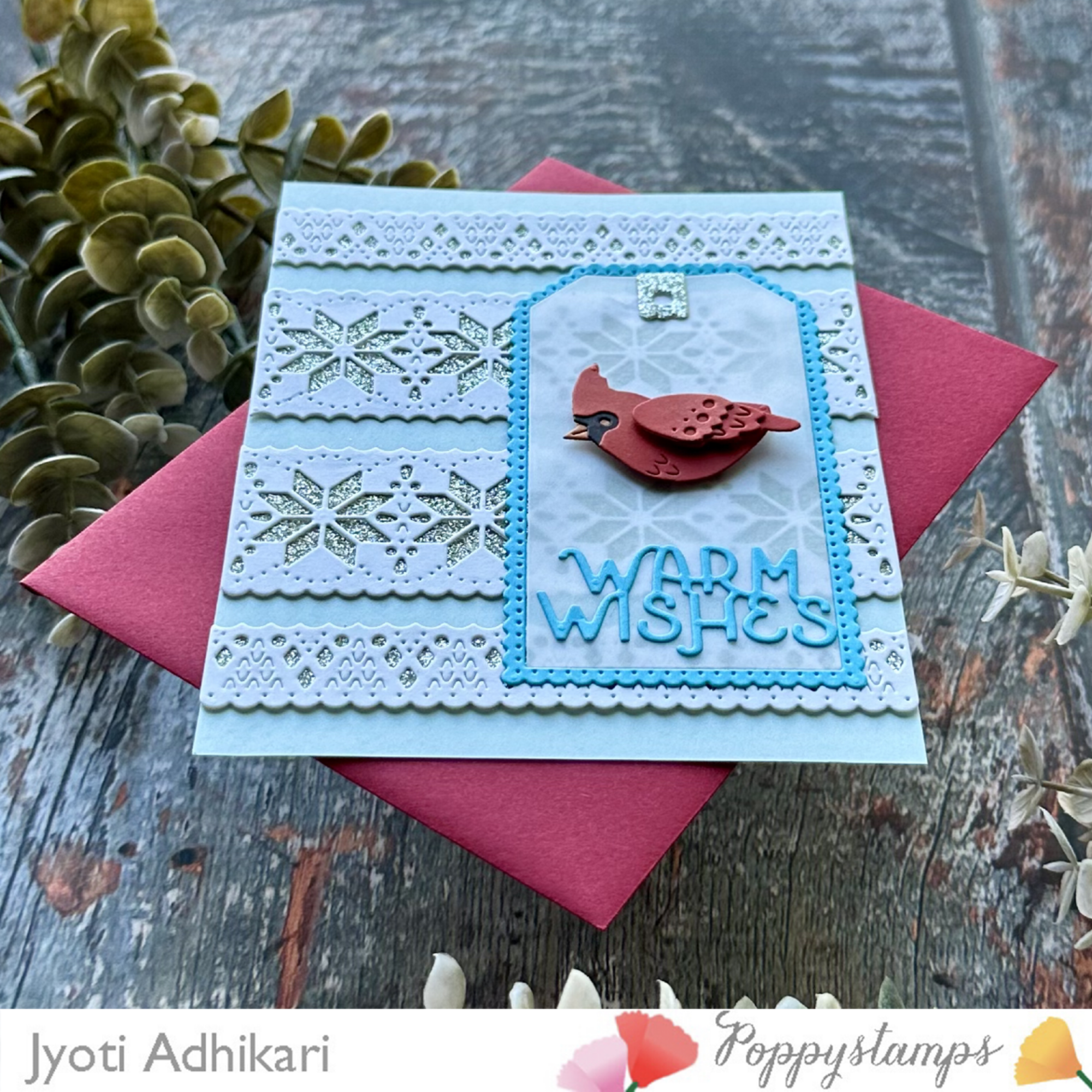 Warm Wishes Nordic Cardinal Christmas Card - Image 4