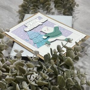 Skating Polar Bear Christmas Card