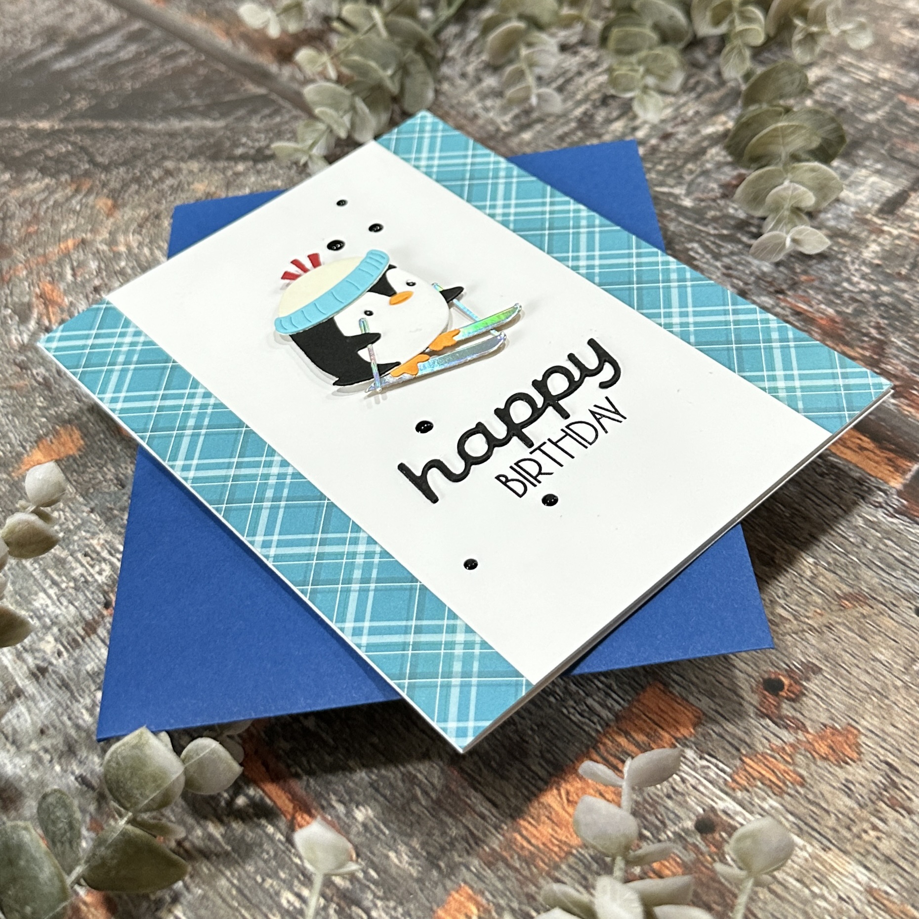 Skiing Into a Happy Birthday Card - Image 4